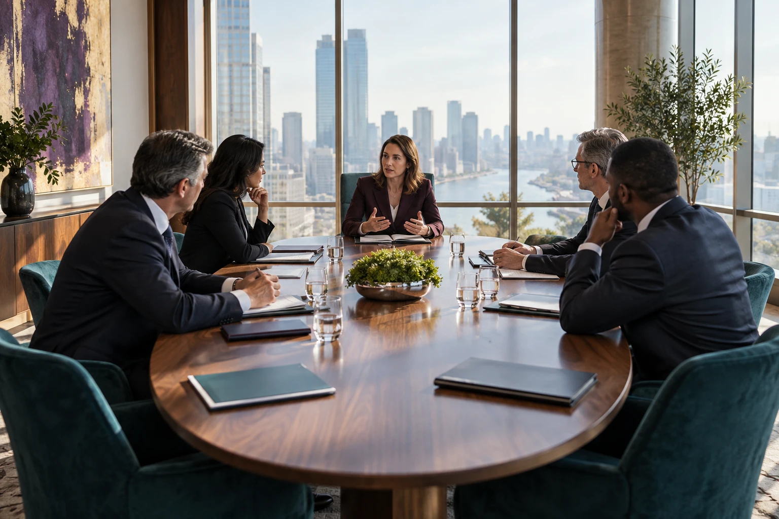 Illustrative boardroom scene.
