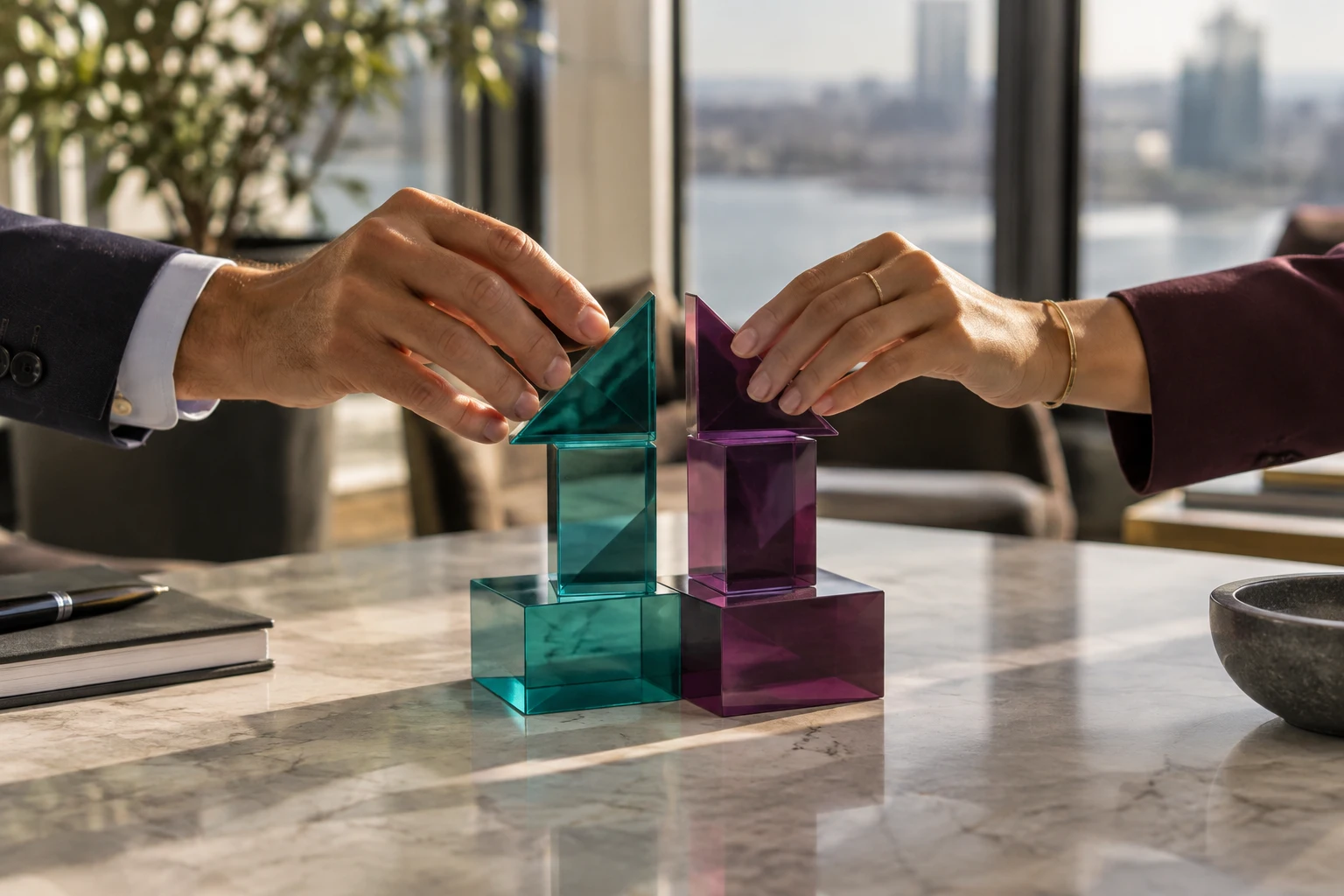 Conceptual illustration of broker collaboration.